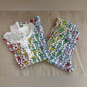 Roller Rabbit Pajama Set Rainbow Big Kids Size 12